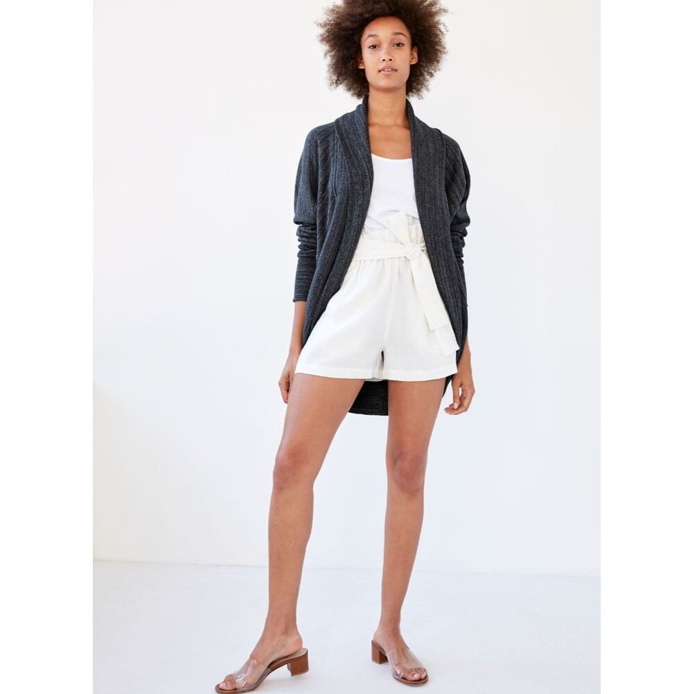 ARITZIA Wilfred Diderot Cocoon Oversized Open Cardigan in Heather Grey size M